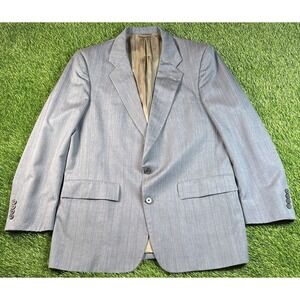 Christian Dior Monsieur Blazer Jacket Mens Sz 42 R Blue/Gray Stripes 2 button